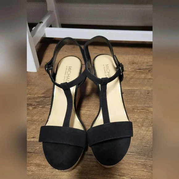 Michael by Michael Shannon T Strap Wedges - NWOT- Size 10 - Picture 1 of 7